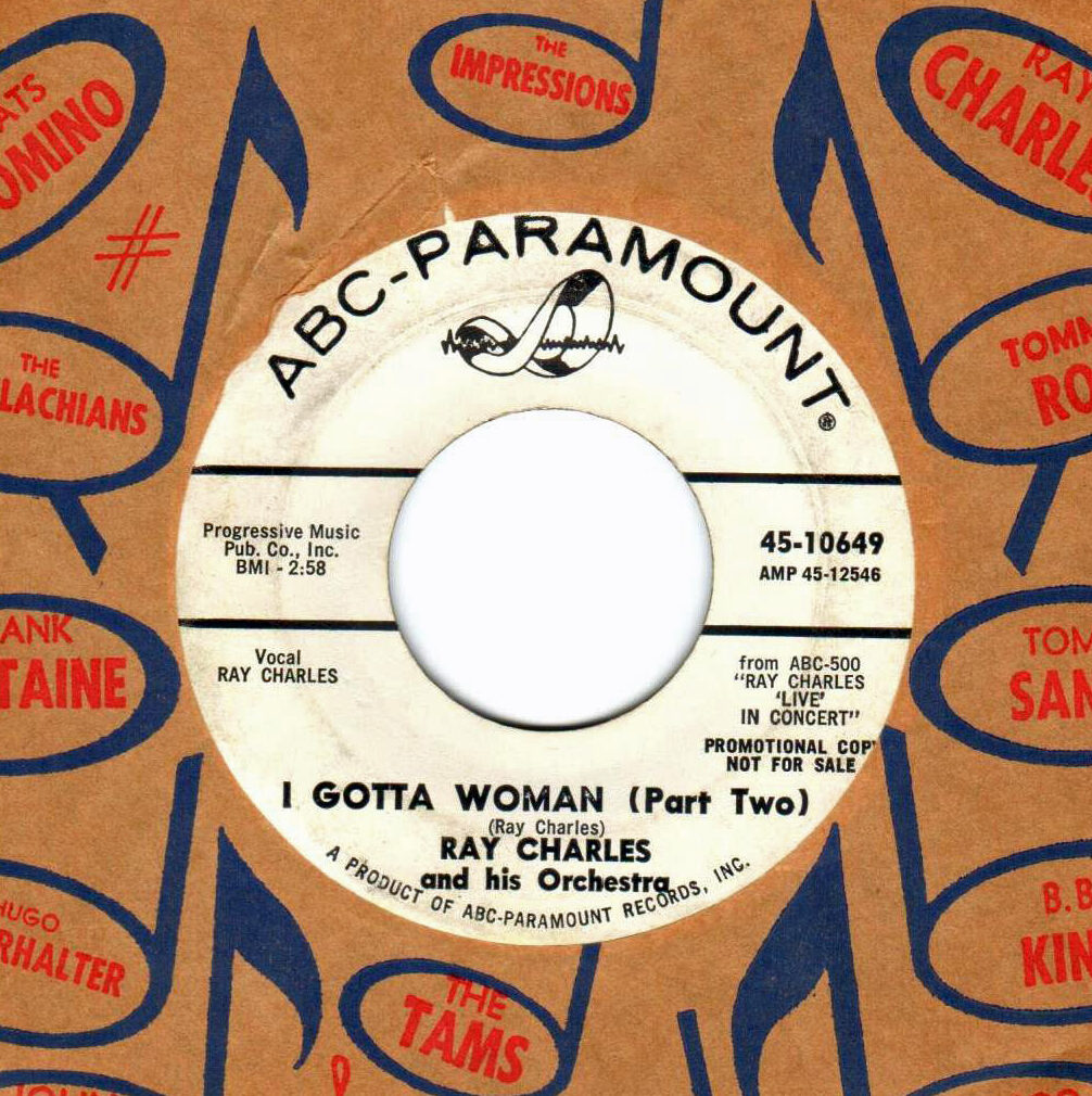 Ray Charles I Gotta Woman 45 rpm Vinyl Record